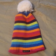 Obermeyer Striped Knit Winter Hat Size Small Medium Girls