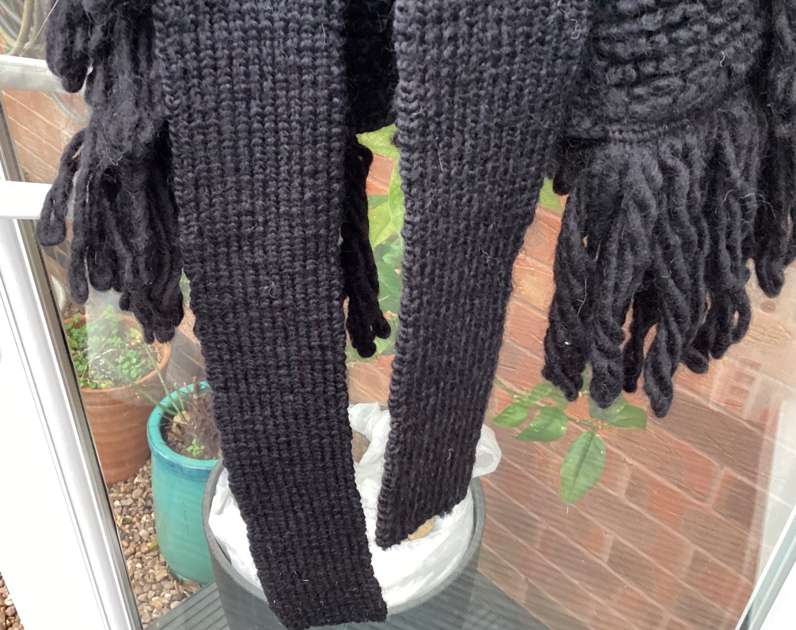 BNWT ZARA SRPLS BLACK 95percent FRINGED BELTED CARDIGAN size S - M RRP £169 REDUCED. image 4