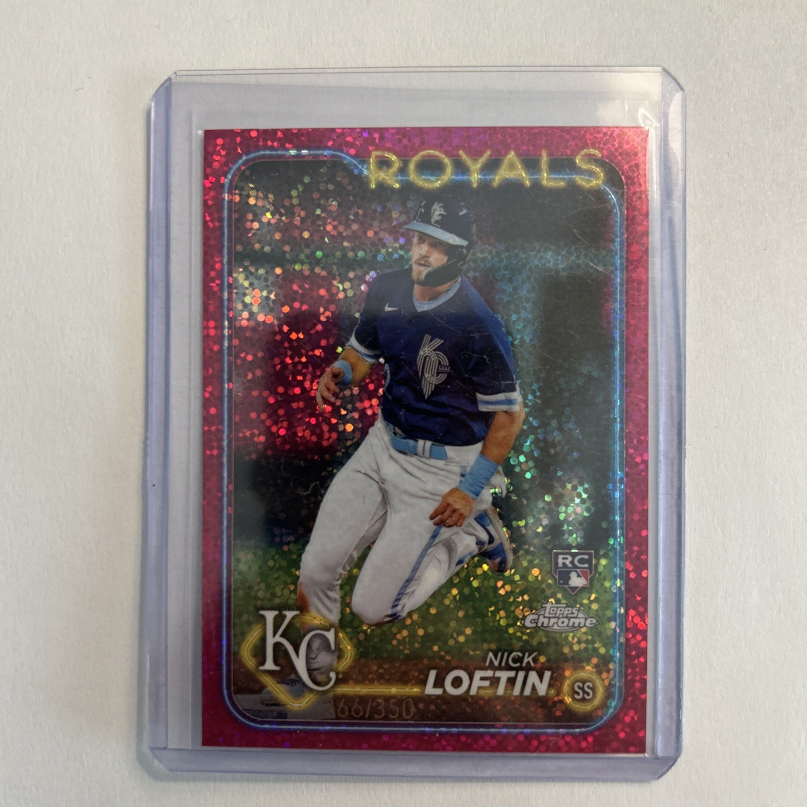 2024 Topps Chrome - Nick Loftin #183 Magenta Speckle Refractor /350 (RC)