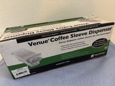 San Jamar CSD100 Venue Coffee Sleeve Dispenser - Black | Can be wall mount - NEW