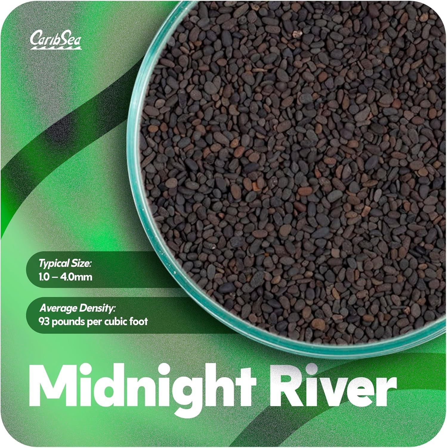 CaribSea Eco-Complete Planted Aquarium Substrate - 10 lbs - Black Nutrient-Rich