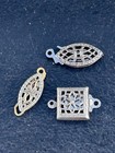 Lot Of 3 Sterling Silver Pearl Necklace Clasps — photo 1