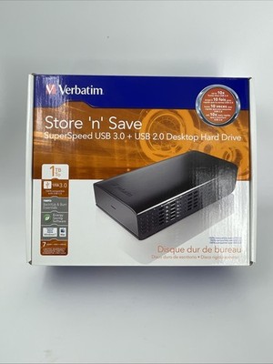 Verbatim 1TB External Desktop Hard Drive USB 3.0
