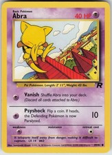 Abra 49/82 Common Team Rocket Pokemon Unlimited Near Mint