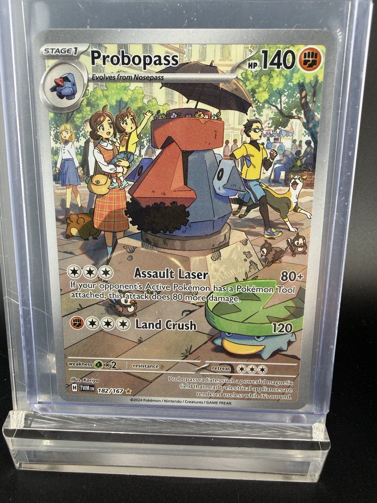 Pokemon TCG Probopass 182/167 SV06 Twilight Masquerade Illustration Rare IR Holo