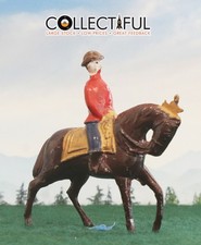 BRITAINS - VINTAGE LEAD SOLDIER - MOUNTED BRITISH ARMY - RED UNIFORM   1227