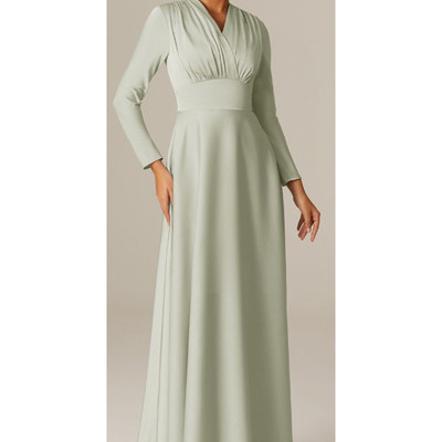 FORMAL PARTY SZ 18 2X Plus sage green bridesmaid gala prom maxi dress NEW  B146
