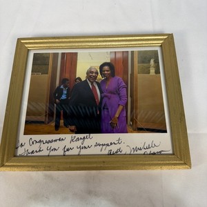 former First Lady Michelle Obama and former U.S. Representative Charles Rangel