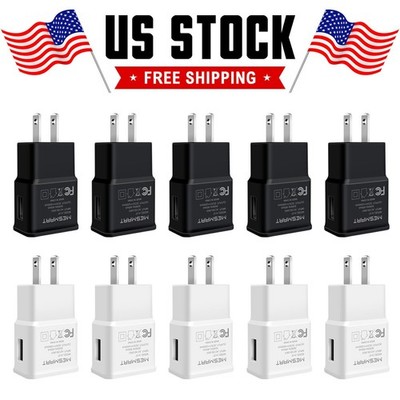 USB Power Adapter 2A AC Home Wall Charger US Plug Wholesale Bulk Lot For Android