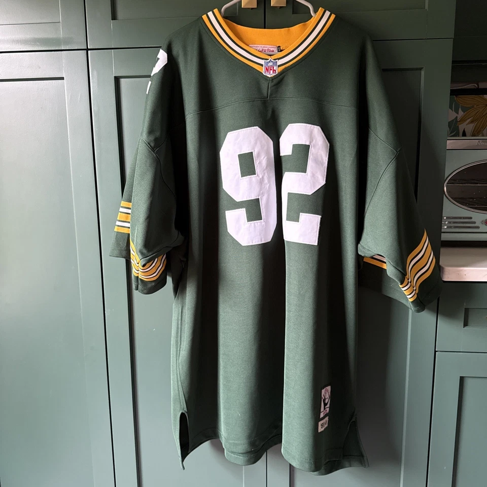 Camiseta Mitchell & Ness Reggie Blanca 1993 Green Bay Packers Auténtica NFL Talla 4X Foto 2 de 4
