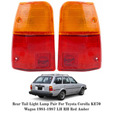 Rear Tail Light Lamp Pair For Toyota Corolla KE70 Wagon 1981-1987 LH RH RedAmber