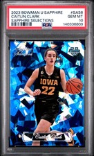 2023-24 Bowman Chrome University Sapphire Caitlin Clark #SAS-6 Selections PSA 10