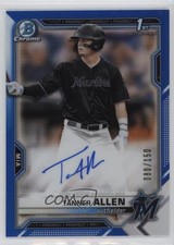 2021 Bowman Draft Chrome Pick Blue Refractor /150 Tanner Allen #CDA-TA Auto 0au4