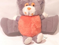 Vintage Orange And Grey Vampire Bat Plush Play By Play Good Condition