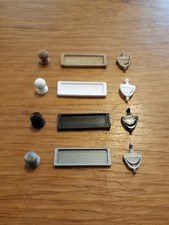 Dolls House 1:12 door accessories,  knocker, knob and letterbox in a range of co