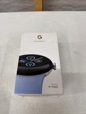 Google Pixel Watch 2 Wi-Fi 41mm Silver Aluminum Case Blue Band GA05032-US