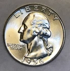 1956 BU WASHINGTON QUARTER - 90% SILVER