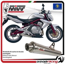 Terminale scarico Mivv X-cone omologato acciaio Kawasaki ER6N/F 2005-2011