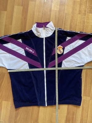 REAL MADRID 1997 1998 FOOTBALL SOCCER TRACK JACKET KELME sz XL MEN