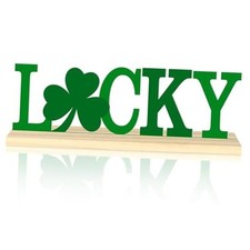 Metal St. Patrick  s Day LUCKY Table Sign, St. Patrick  s Day Tabletop Patrick.B
