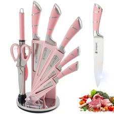 9 Piece Knife Set Professional Kitchen Chef Knife Set Stainless Steel Knives Set