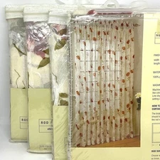 Melvyn’s Brand-Rod Pocket Rod Panels/ Curtains “Ellen” (4 Panels-Size 84” x 53”)