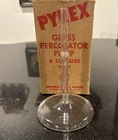 Vtg Pyrex Glass Percolator Pump Stem Replacement 6 Cup Size No 7826 P NEW IN BOX