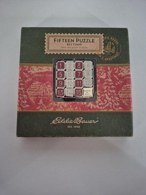 Eddie Bauer Fifteen Puzzle Key Chain OVP Binary Arts ThinkFun 2000 komplett #72
