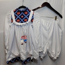 Vintage Girls Handmade Raggedy Ann Costume Child- Dress Apron Bloomers