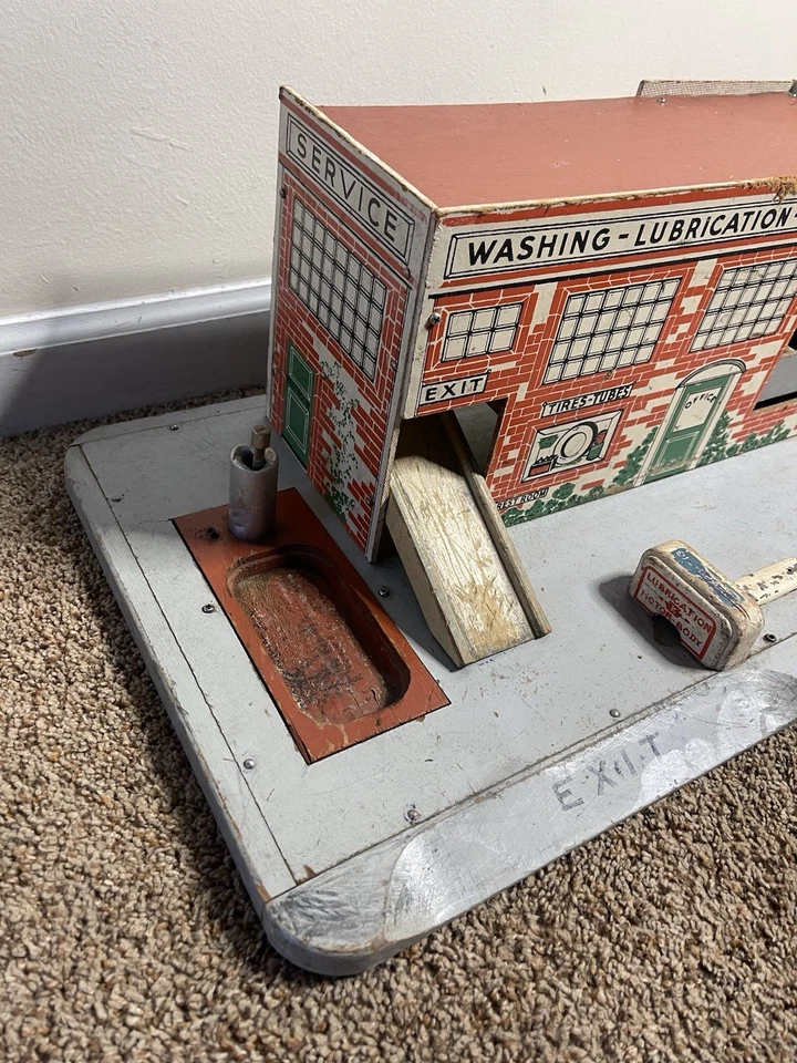 Vintage Lot 1940s Keystone Fire Station, Service Station Sign, Parking Garage - Image 3 of 4