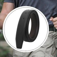 Belt Strap Only Business 1.3 inch Artificial Leather Formal Perforated for Men