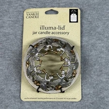 Yankee Candle Illuma-Lid Metal Jar Topper Fits 14.5 & 22 oz Jars Angels Stars