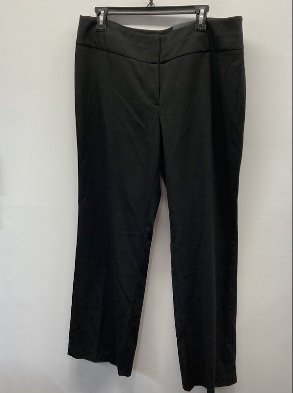 Apt. 9 Women's Black Curvy Trouser Mid Rise Relaxed Leg Pants Sz 16P NWT