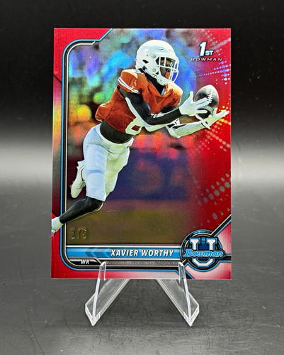 Topps 2022 Bowman University Xavier Worthy #61 Chrome Prospects Pink /5 1st