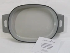 NEW Pampered Chef Cast Iron 2 Qt Enameled Casserole Dish 10.75 In X 8 IN HEAVY