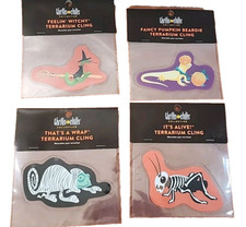 Thrills  Chills Terrarium Decoration Clings Halloween Lot Of 4
