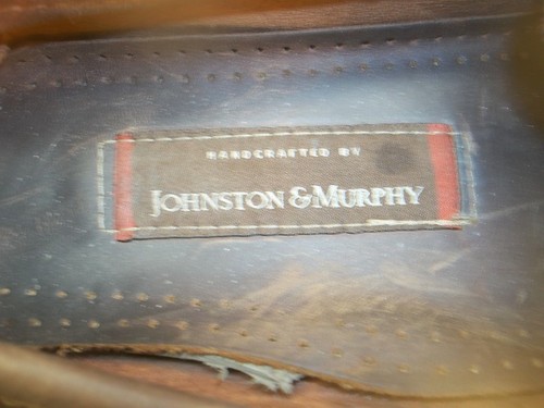 Johnston & Murphy Mens Shoes US 8 M Brown Woven Leather Casual Loafers 461 - Picture 6 of 8