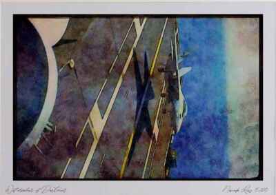 496028 F 14 Tomcat Landing On USS Nimitz Aquarell Bild Ltd Ed A4