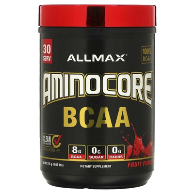 2 X ALLMAX Nutrition, AMINOCORE BCAA, Fruit Punch, 0.69 lbs (315 g)
