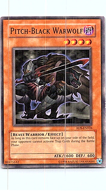 Yu-Gi-Oh! Karte Pitch-Black Warwolf – YS16-EN018, Common, 1. Edition Aus Starter Deck Yuya