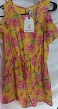 Brand New Japna Kids Girl Dressy Short Jumpsuit Romper Size 12 Floral