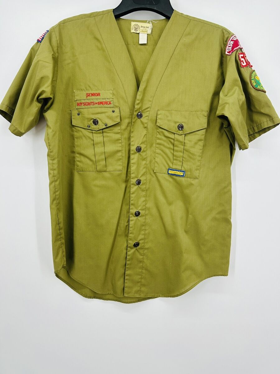 Vintage 60s 70s BSA Boy Scouts Collarless Shirt Size Boys 15 USA | eBay Vintage 60s 70s BSA Boy Scouts Collarless Shirt Size Boys 15 USA | eBay