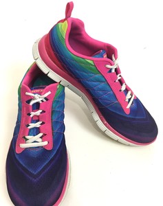 Details About Skechers Skech Knit Shoes Womens Size 10 Rainbow Flex Sole Foam Sneakers
