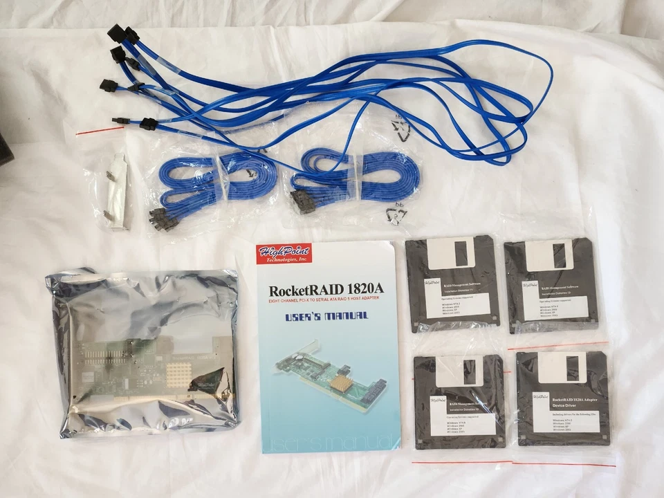 RocketRaid High Point 1820ALF 1820A V1.2 SATA Raid Controller Card w/ Software - Image 2 of 4