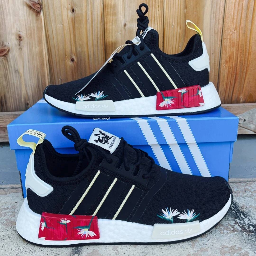 New In Box {adidas} Originals Women's NMD R1 TM Sneaker - Black/Red Size 8.5