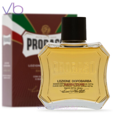PRORASO Red After Shave Lotion, Sandalwood and Shea Butter, 100ml NEW