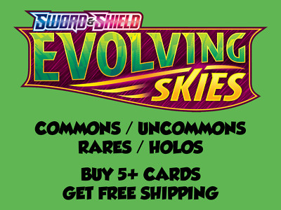 Pokemon TCG Sword & Shield Evolving Skies Near Mint Singles Choose Your Card