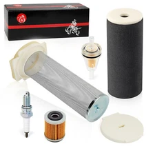 Air Filter Kit Guide END CAP OIL FILTER Spark Plug For Yamaha Raptor 350 2004-13