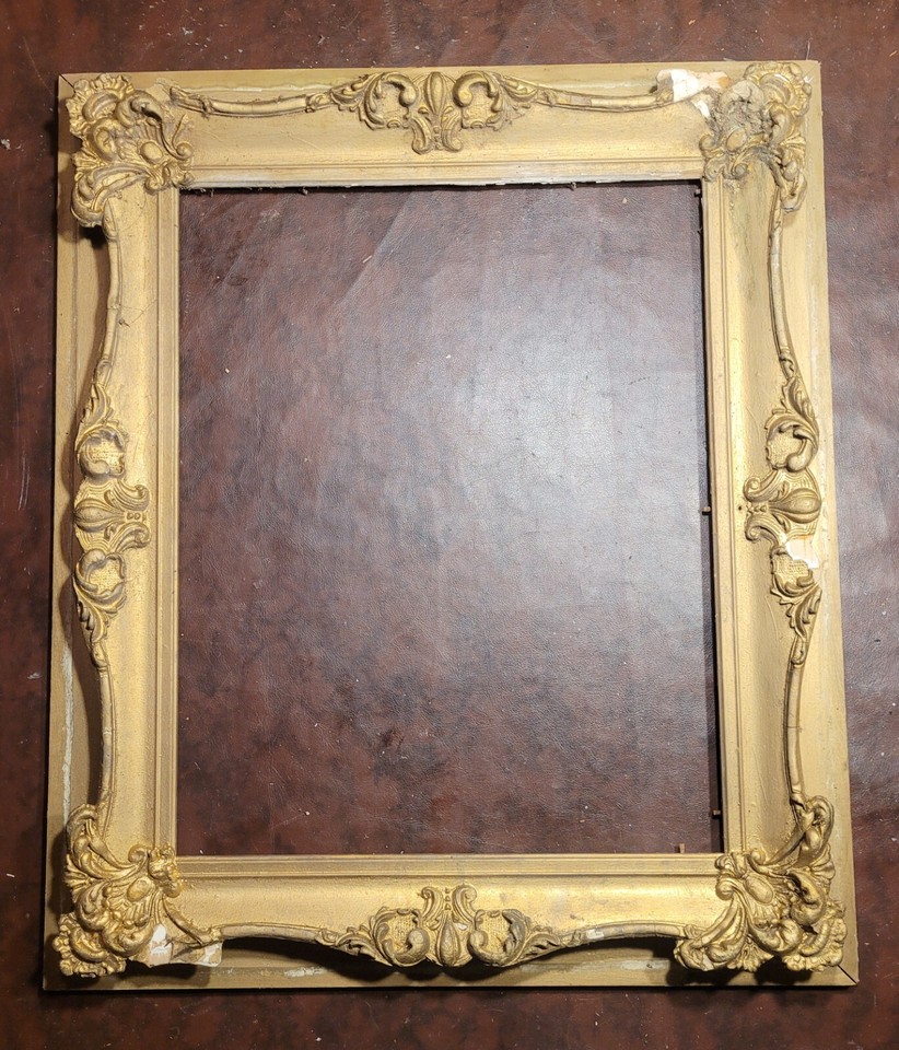 Antique Gold Gilt Wood Frame Fits 16x20 Painting Victorian Ornate