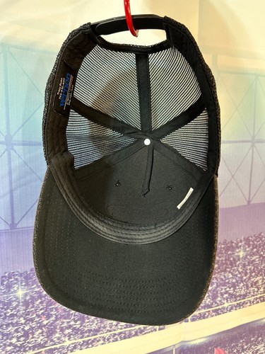 Bob Evans Farms Trucker Hat Leather Badge Tracy Dunn Vernon Black Gray Snapback - Picture 7 of 10